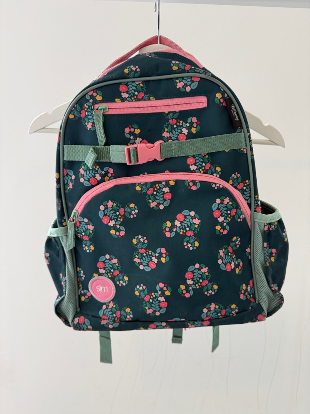 Kids Floral Backpack in Teal and Pink - Cute School Bag
